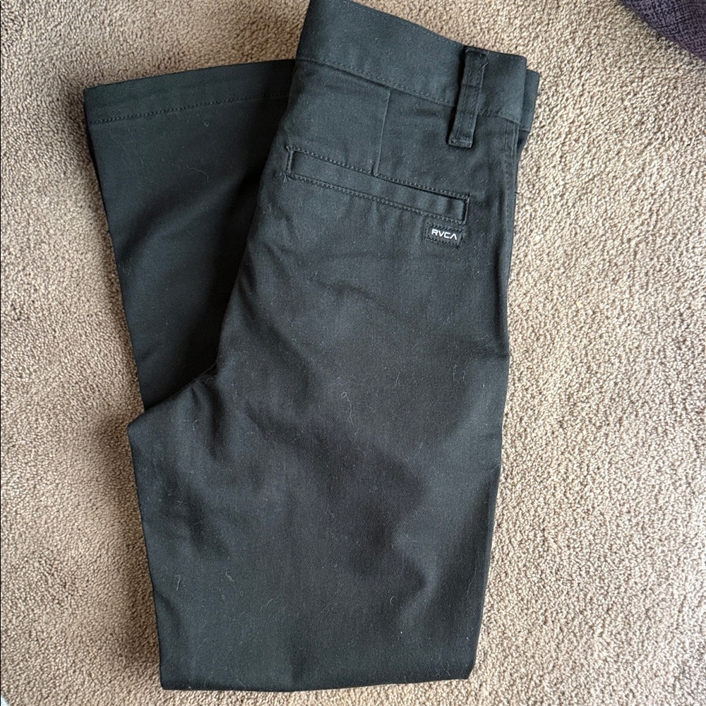RVCA kids black Chinos